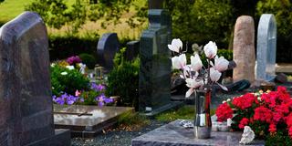 Grabsteine auf einem Friedhof (Foto: pixabay.com/congerdesign)
